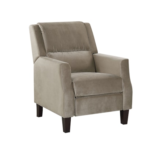 Fotel rozkładany welurowy beżowoszary EGERSUND