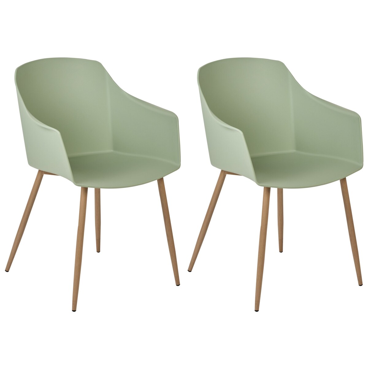 Zestaw 2 krzeseł do jadalni jasnozielony FONDA II