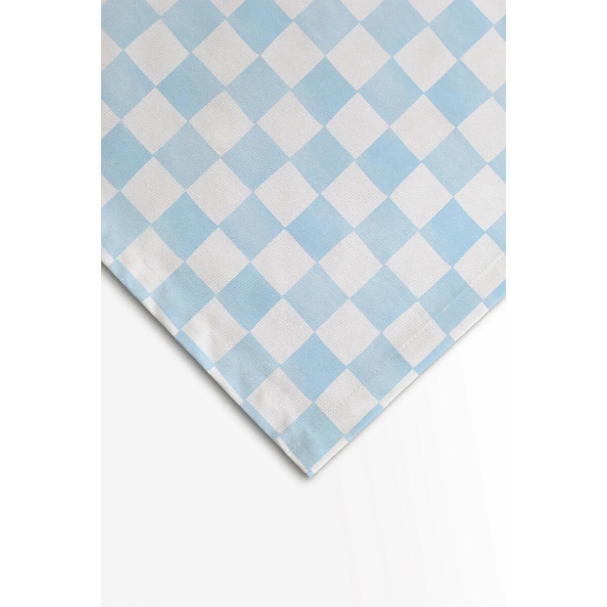 Obrus świąteczny - błękitna krata - 140x140