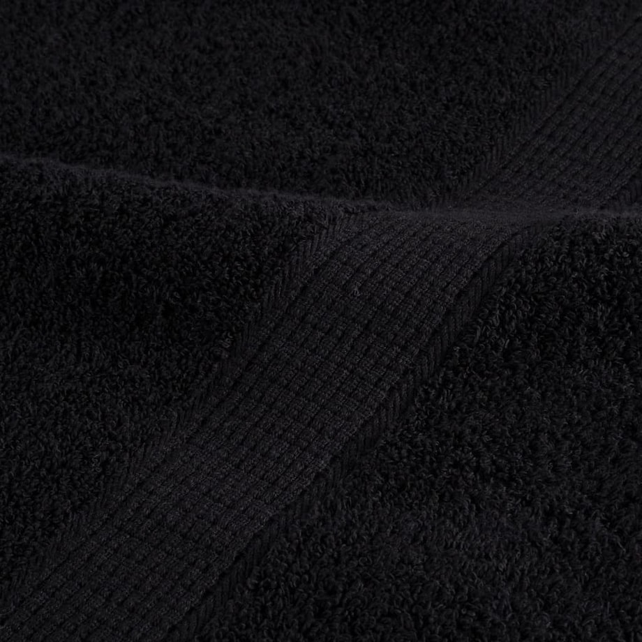 vidaXL Ręczniki premium SOLUND, 4 szt., czarne, 80x200 cm, 600 g/cm²