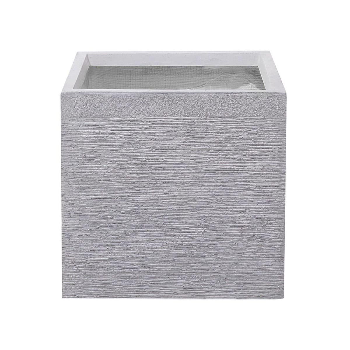 Doniczka kwadratowa 40 x 40 x 38 cm biała PAROS