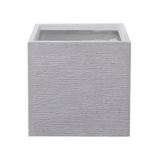 Doniczka kwadratowa 40 x 40 x 38 cm biała PAROS