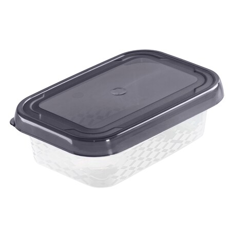 Zestaw Pojemników Plastikowych Do Żywności 3 Szt Pojemniki Antracyt