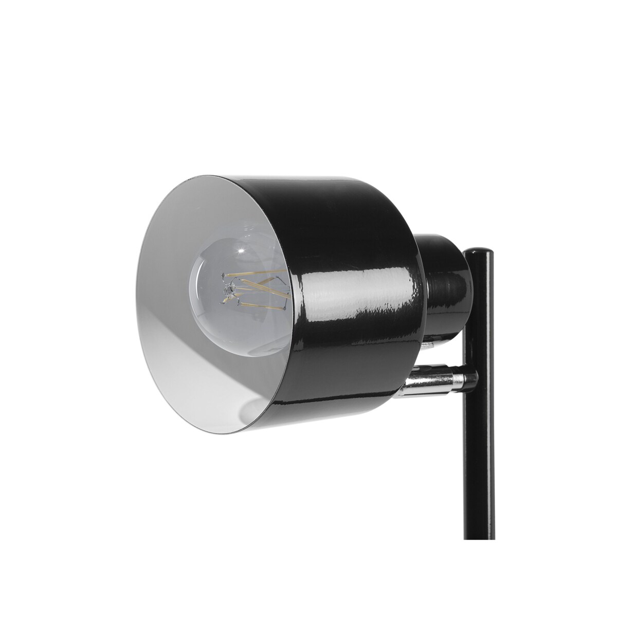 Lampa podłogowa regulowana metalowa czarna CORBONES