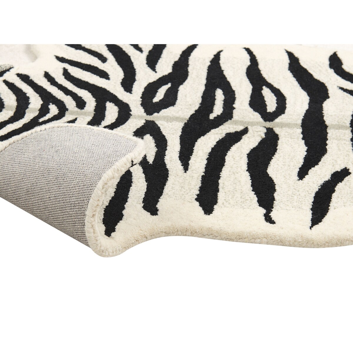Dywan dziecięcy wełniany tygrys 100 x 160 cm czarno-biały SHERE