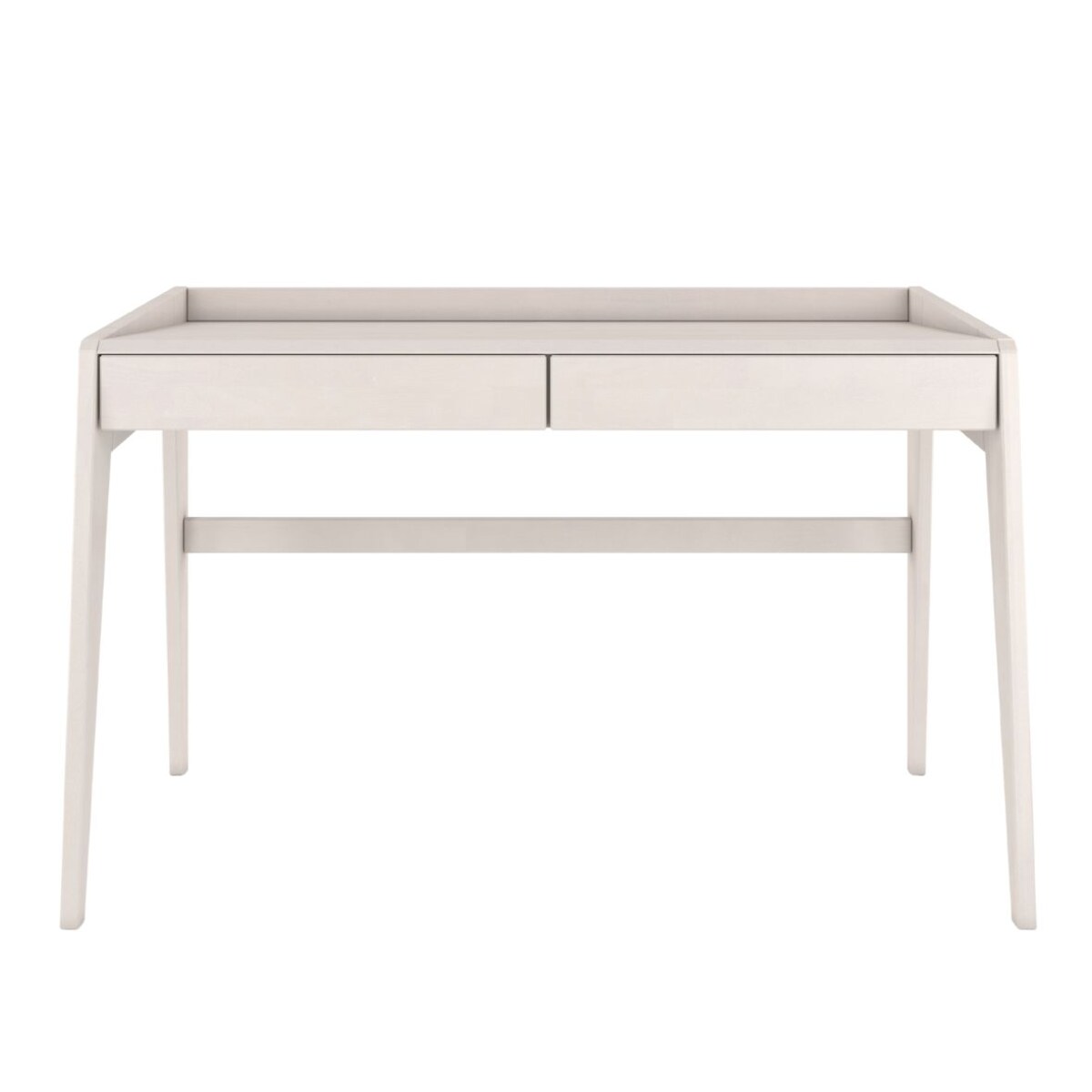 Drewniane bukowe biurko / toaletka z szufladami Visby LISA/ kolor biały