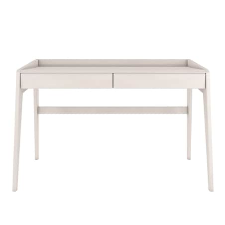 Drewniane bukowe biurko / toaletka z szufladami Visby LISA/ kolor biały