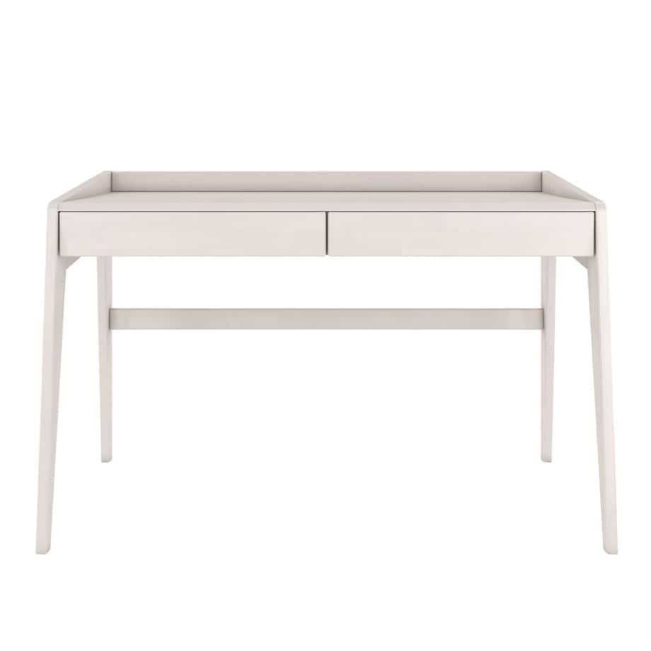 Drewniane bukowe biurko / toaletka z szufladami Visby LISA/ kolor biały