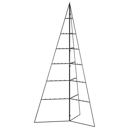vidaXL Metalowa choinka świąteczna, do dekoracji, czarna, 140 cm