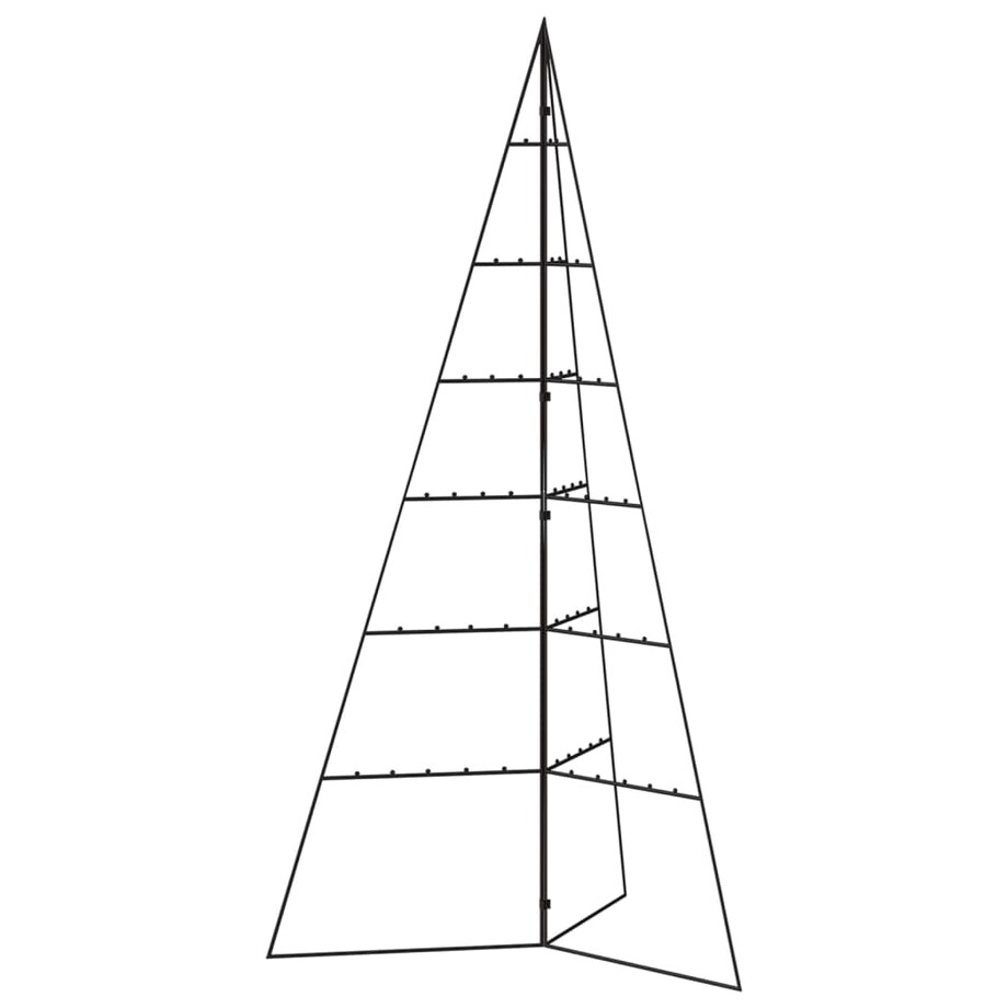 vidaXL Metalowa choinka świąteczna, do dekoracji, czarna, 140 cm