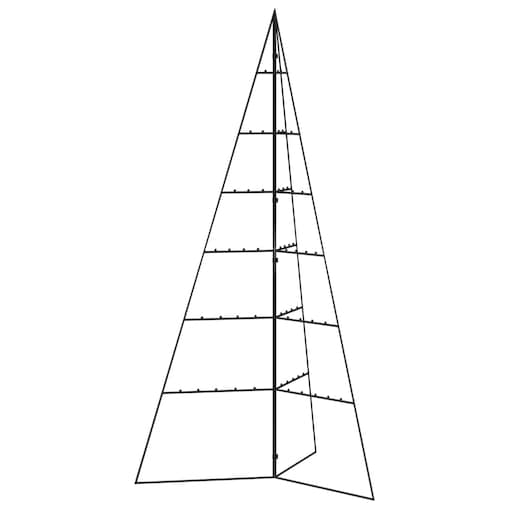vidaXL Metalowa choinka świąteczna, do dekoracji, czarna, 140 cm