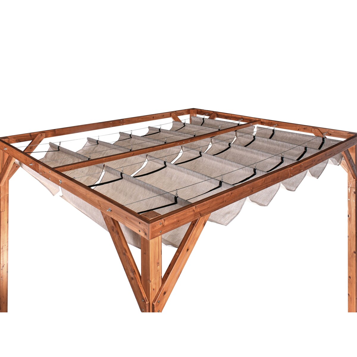 Pawilon ogrodowy drewniany 320 x 380 beżowy VILLAROSA