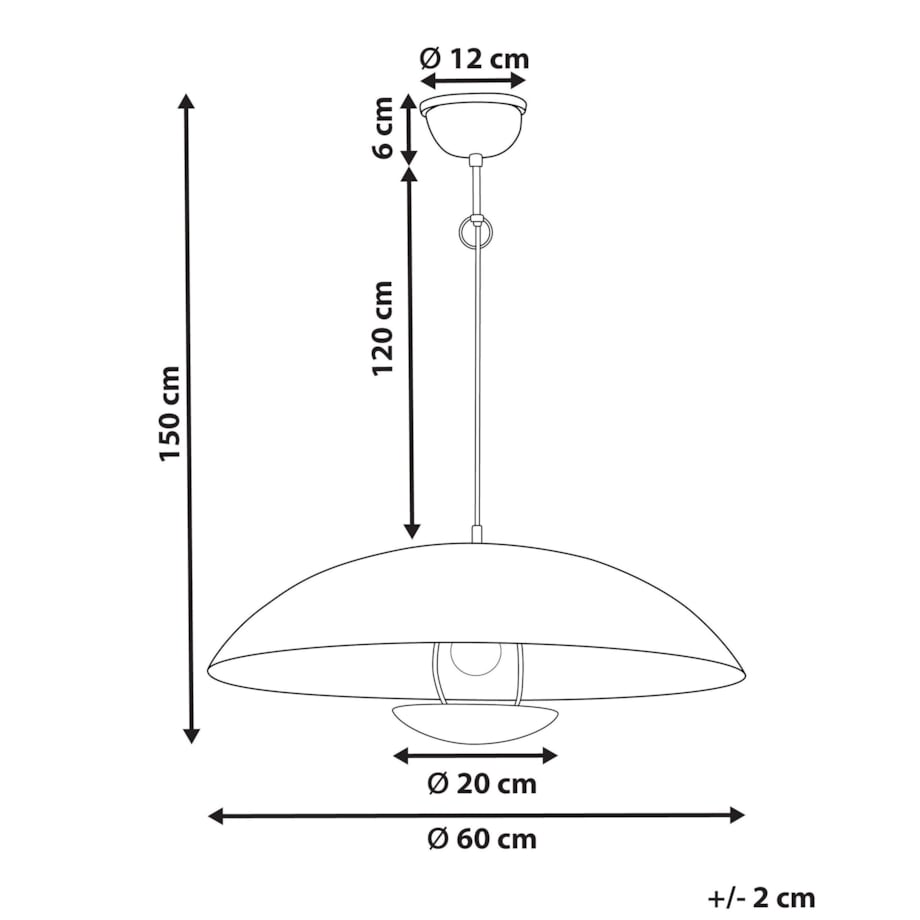 Lampa wisząca metalowa mosiężna AGRANI