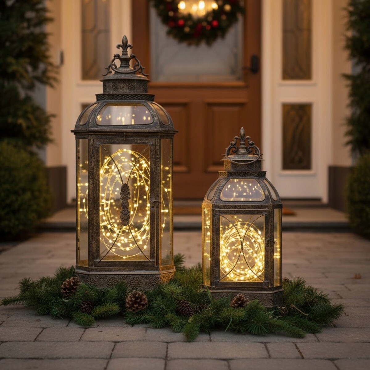 LAMPION DUŻY XXL METALOWY RETRO SREBRNY DO SALONU DOMU NA PREZENT LATARNIA