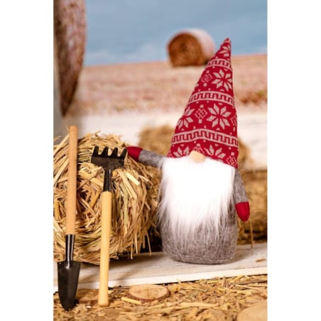 Skrzat świąteczny 50cm RED/GREY YX-019