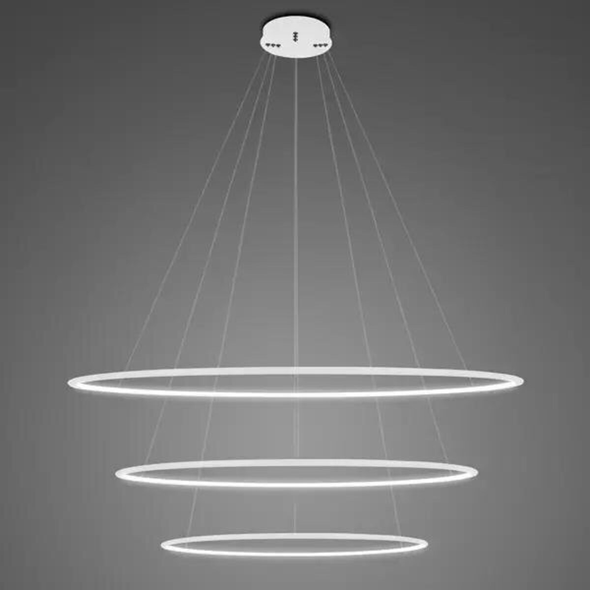Lampa wisząca Ledowe Okręgi No.3 100cm 4k biała