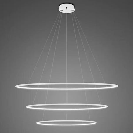 Lampa wisząca Ledowe Okręgi No.3 100cm 4k biała