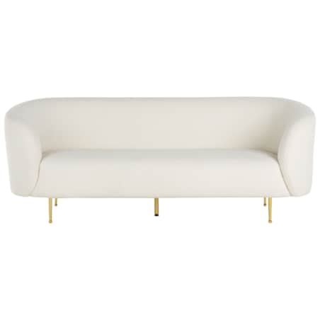 Komplet wypoczynkowy 6-osobowy boucle biały LOEN