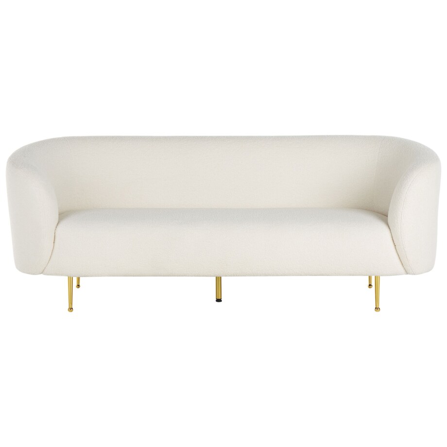 Komplet wypoczynkowy 6-osobowy boucle biały LOEN