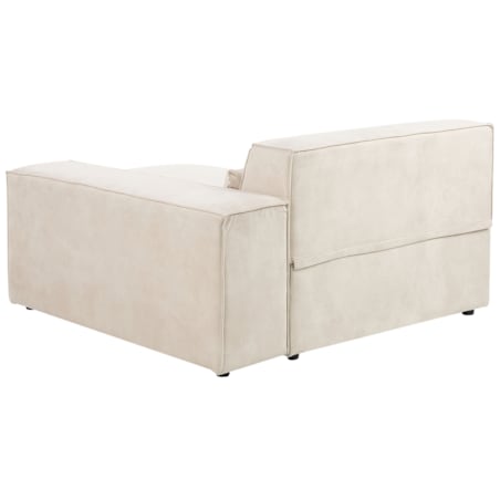 Szezlong welurowy lewostronny beżowy HELLNAR