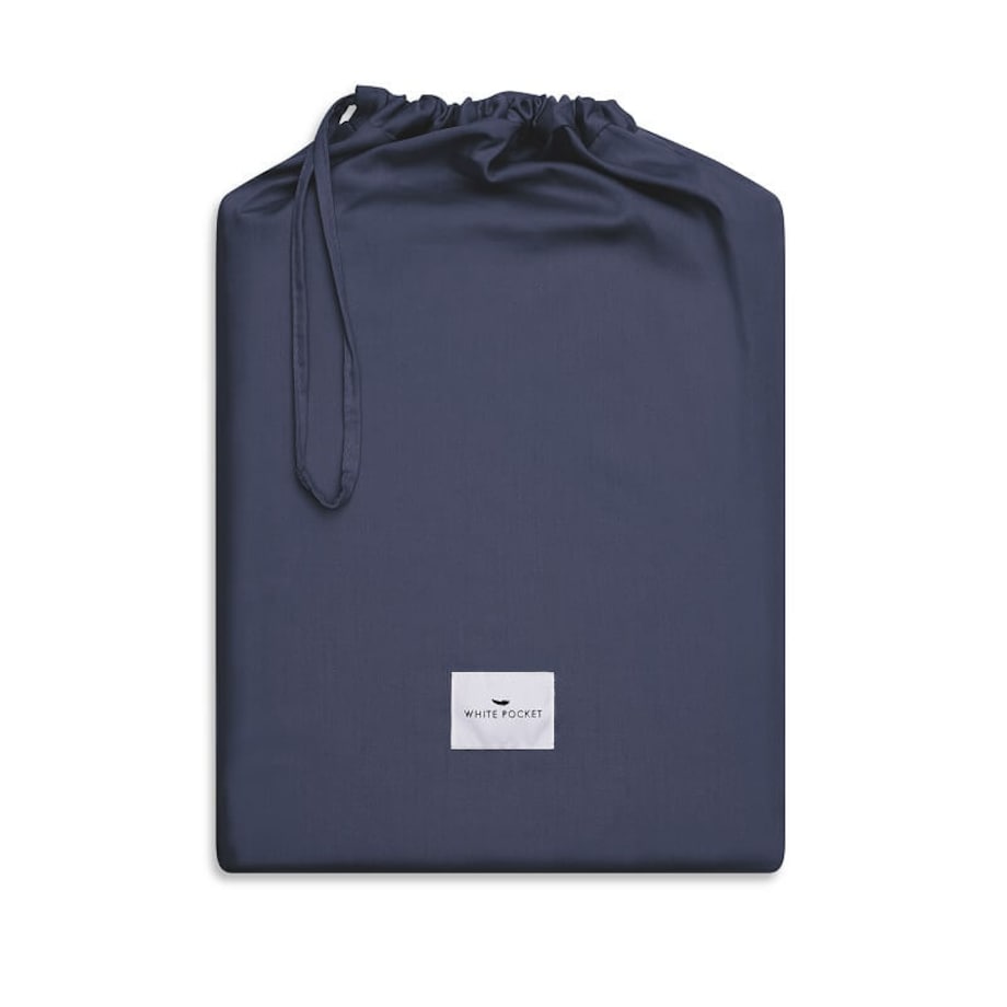 Pościel satynowa midnight blue 140/200 + 50/60 cm