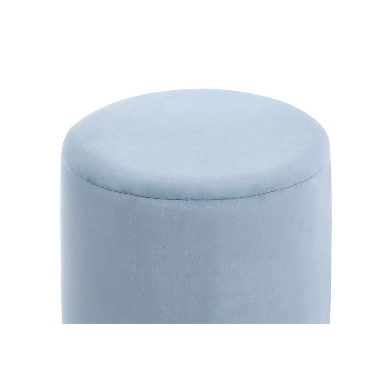 Puf LOVETT Welur Błękitny 47 cm 47 cm 46 cm