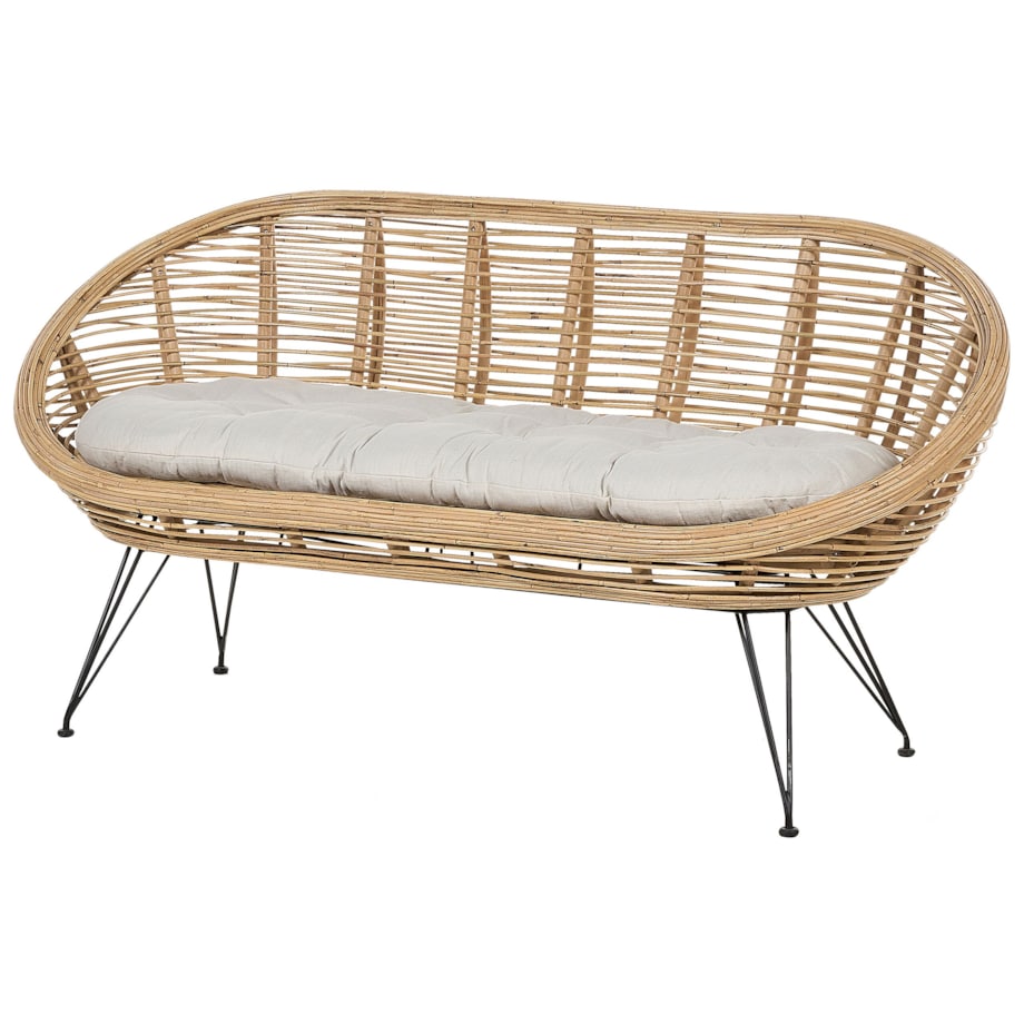 Zestaw ogrodowy ze stolikiem dla 3 osób MARATEA/CESENATICO Rattan Naturalny