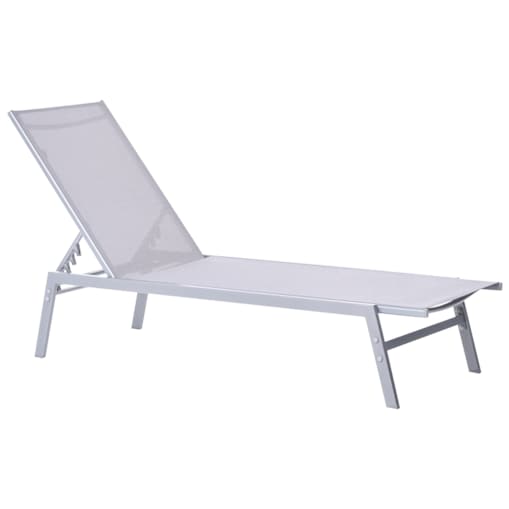 Leżak ogrodowy NOLI Rozkładany Metal Szary
