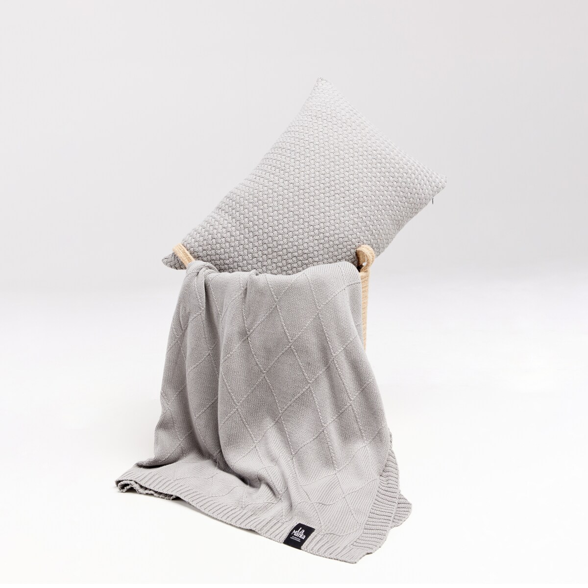 Pled romby szary, 130 x 160 cm, La Manta