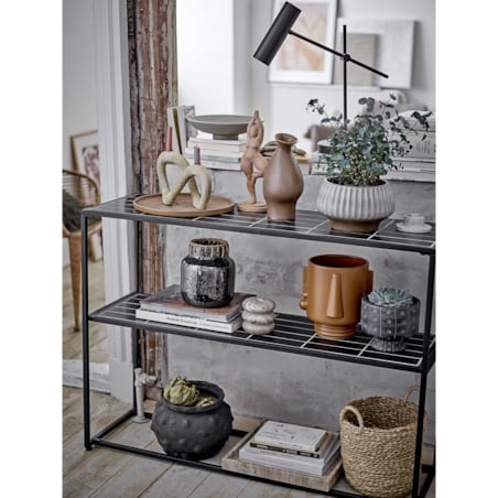 Wazon na Kwity Bukiety Janel Czarny Ceramiczny 17 x 21 cm Loft Elegancki