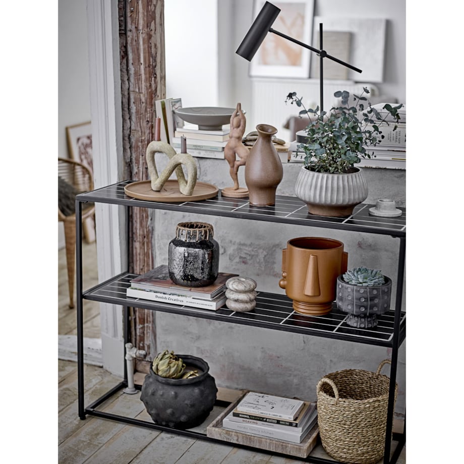 Wazon na Kwity Bukiety Janel Czarny Ceramiczny 17 x 21 cm Loft Elegancki