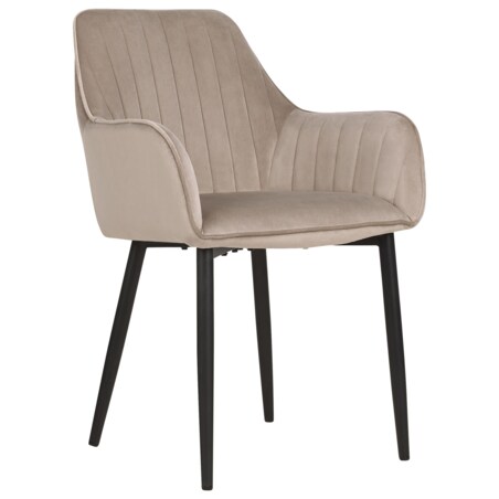 Krzesło do jadalni Zestaw 2 Welur Beżowoszary WELLSTON