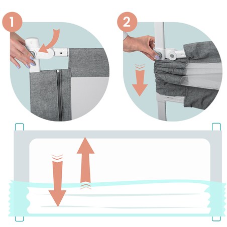 Barierka ochronna do łóżka bramka blokada Nukido 722700
