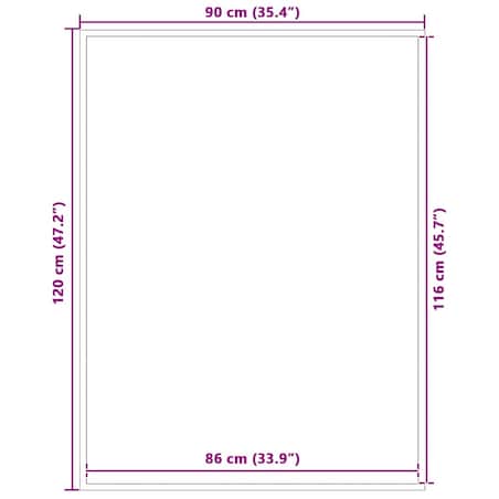 vidaXL Wycieraczka Szara 90x120 cm
