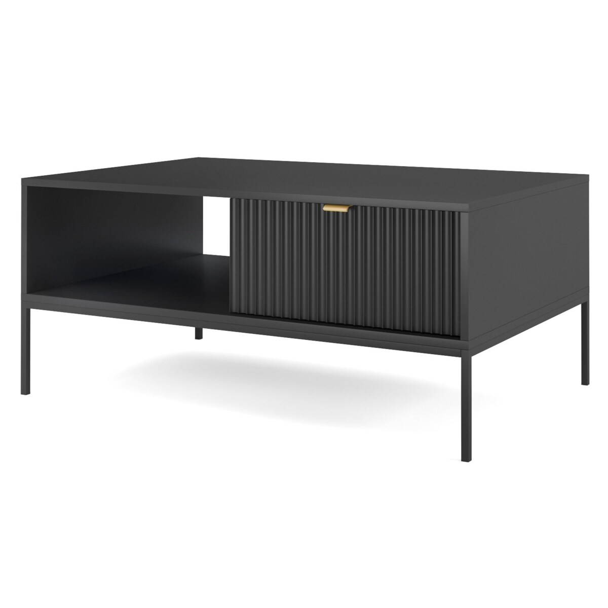 Stolik Delicious ryflowany czarny