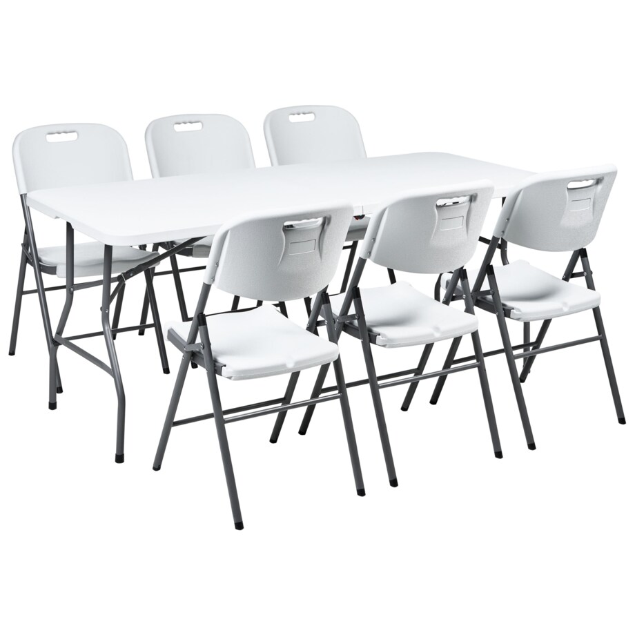 Zestaw ogrodowy dla 6 osób CUGNOLI Składane Biały