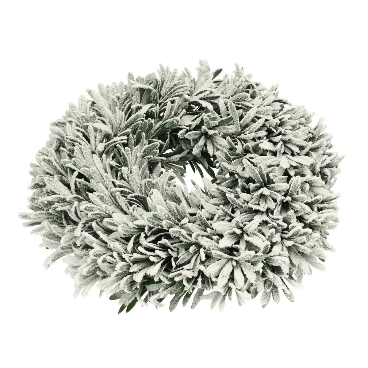 Wianek White Christmas ⌀40cm boże narodzenie, święta, świąteczne, biały-zielony, 40 x 9 cm