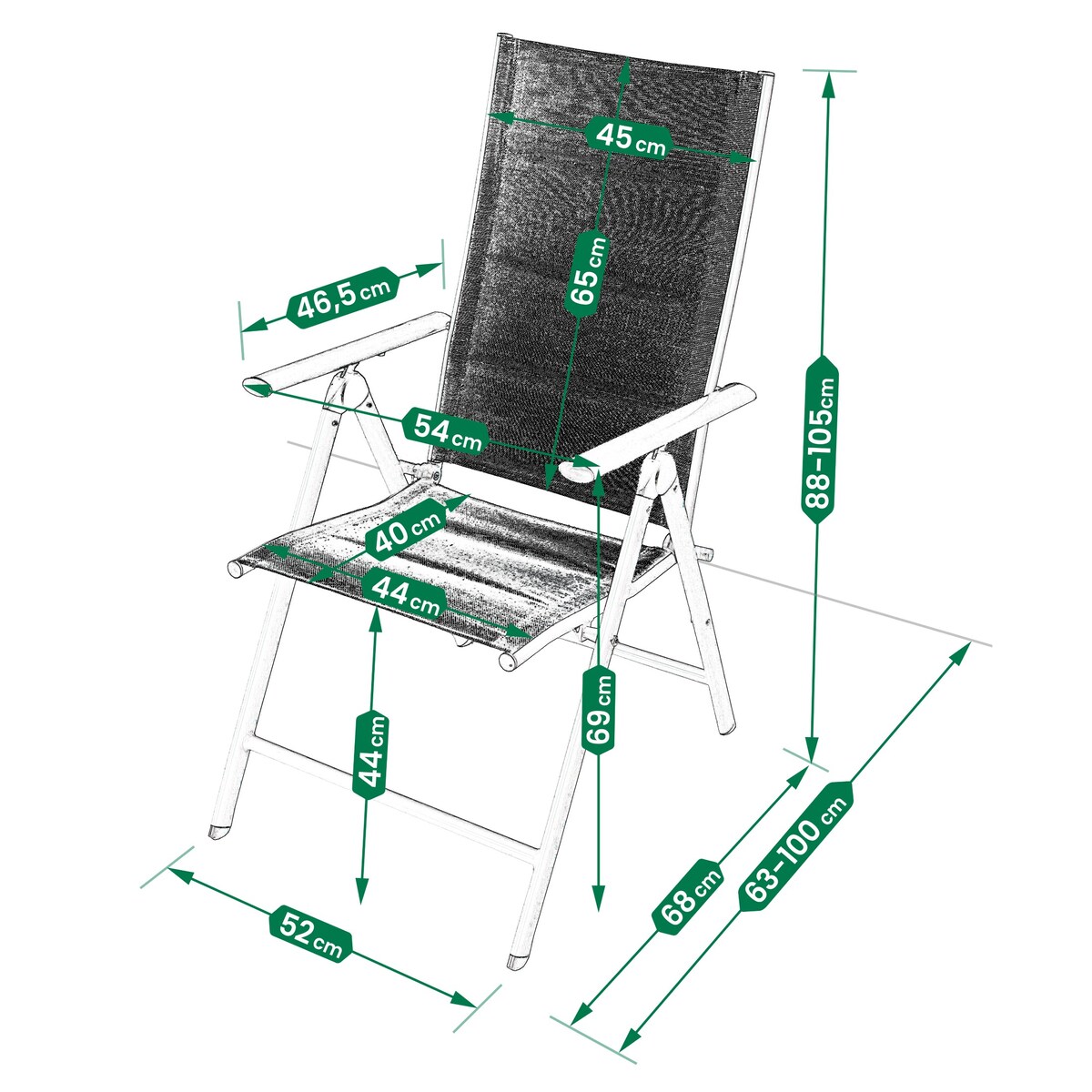 2 X Krzesło Ogrodowe Składane Turystyczne Tarasowe Krzesełko Do Ogrodu