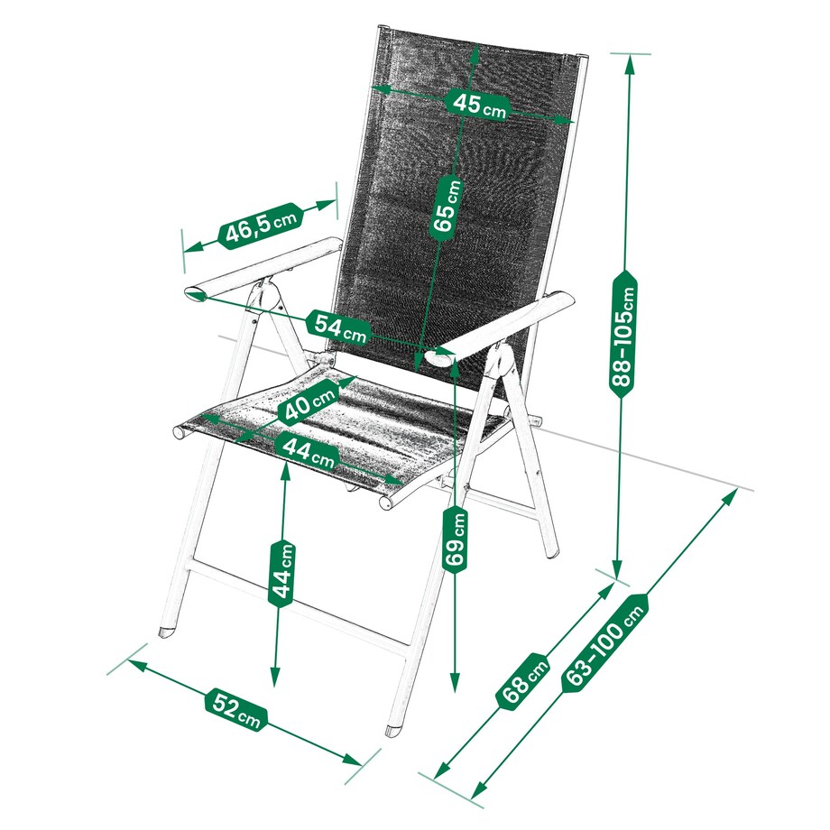 2 X Krzesło Ogrodowe Składane Turystyczne Tarasowe Krzesełko Do Ogrodu