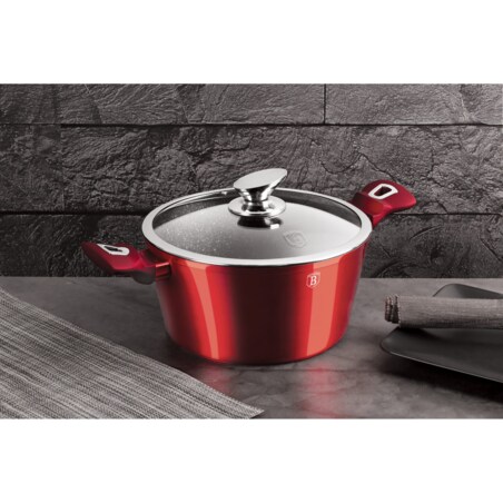 Komplet garnków 6-ele 24cm BERLINGER HAUS Metallic Burgundy