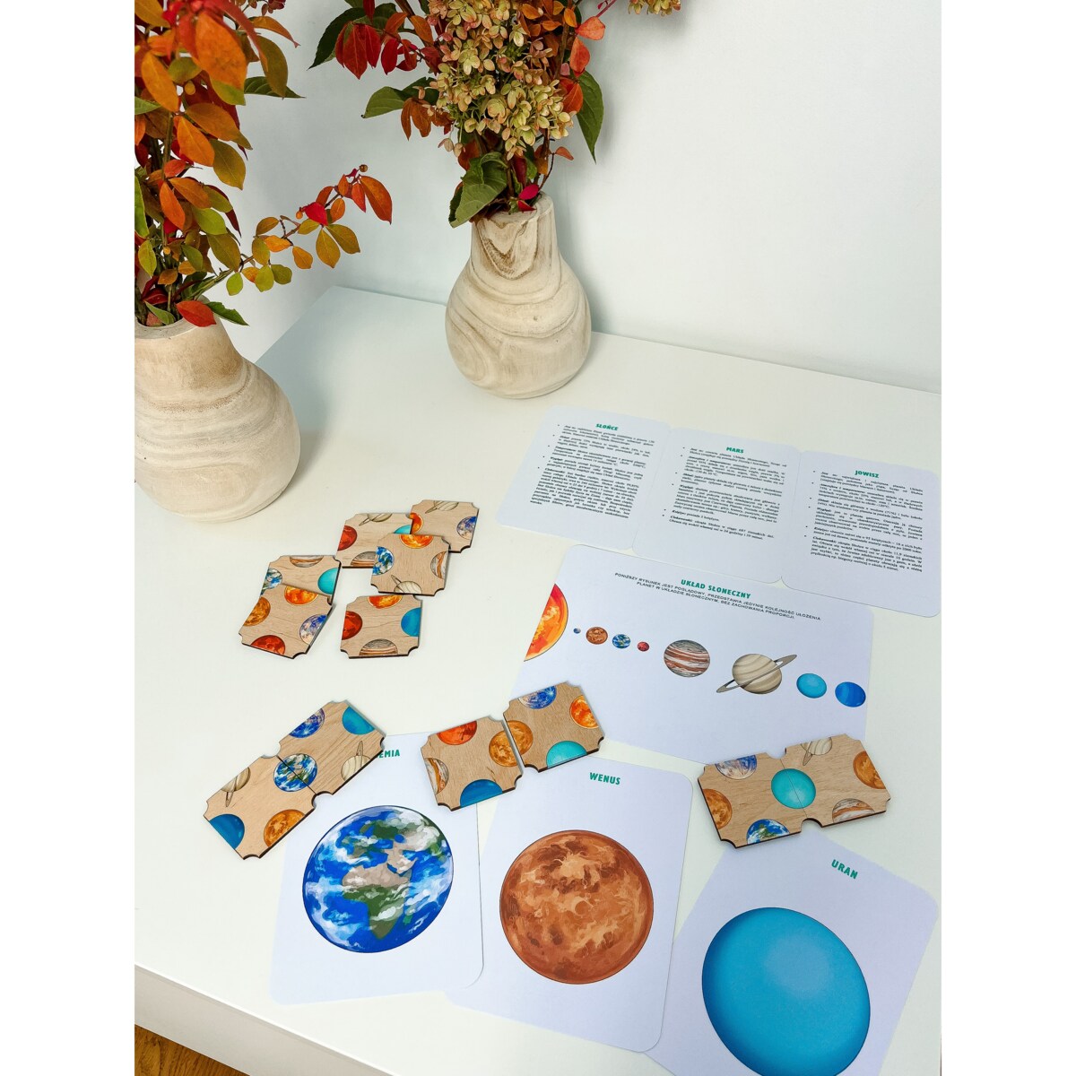 Zabawka edukacyjna dla dzieci - Układ Słoneczny z kartami edukacyjnymi