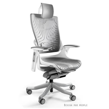 Fotel biurowy WAU 2 biały/szary elastomer