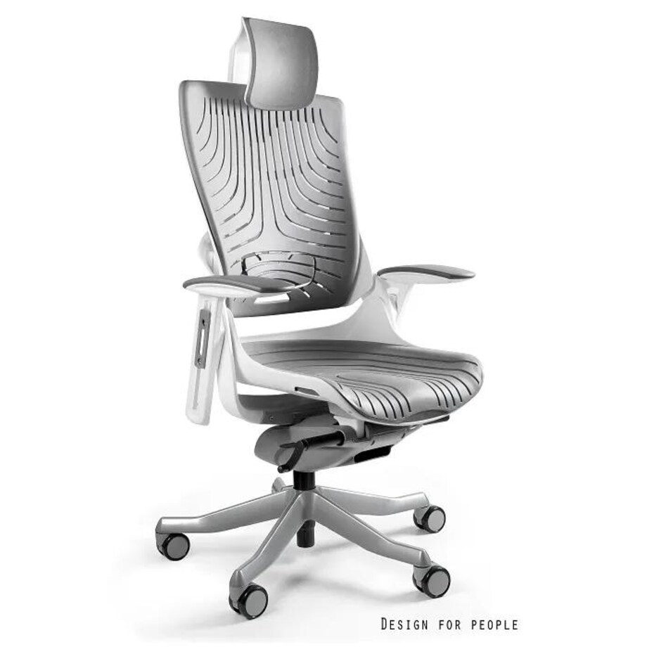 Fotel biurowy WAU 2 biały/szary elastomer