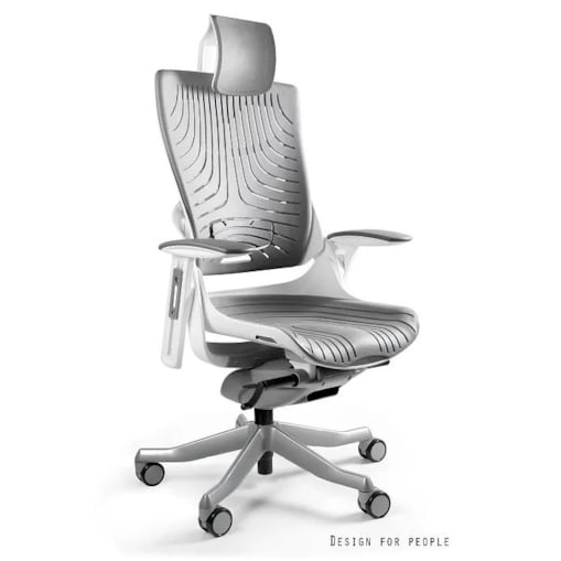Fotel biurowy WAU 2 biały/szary elastomer