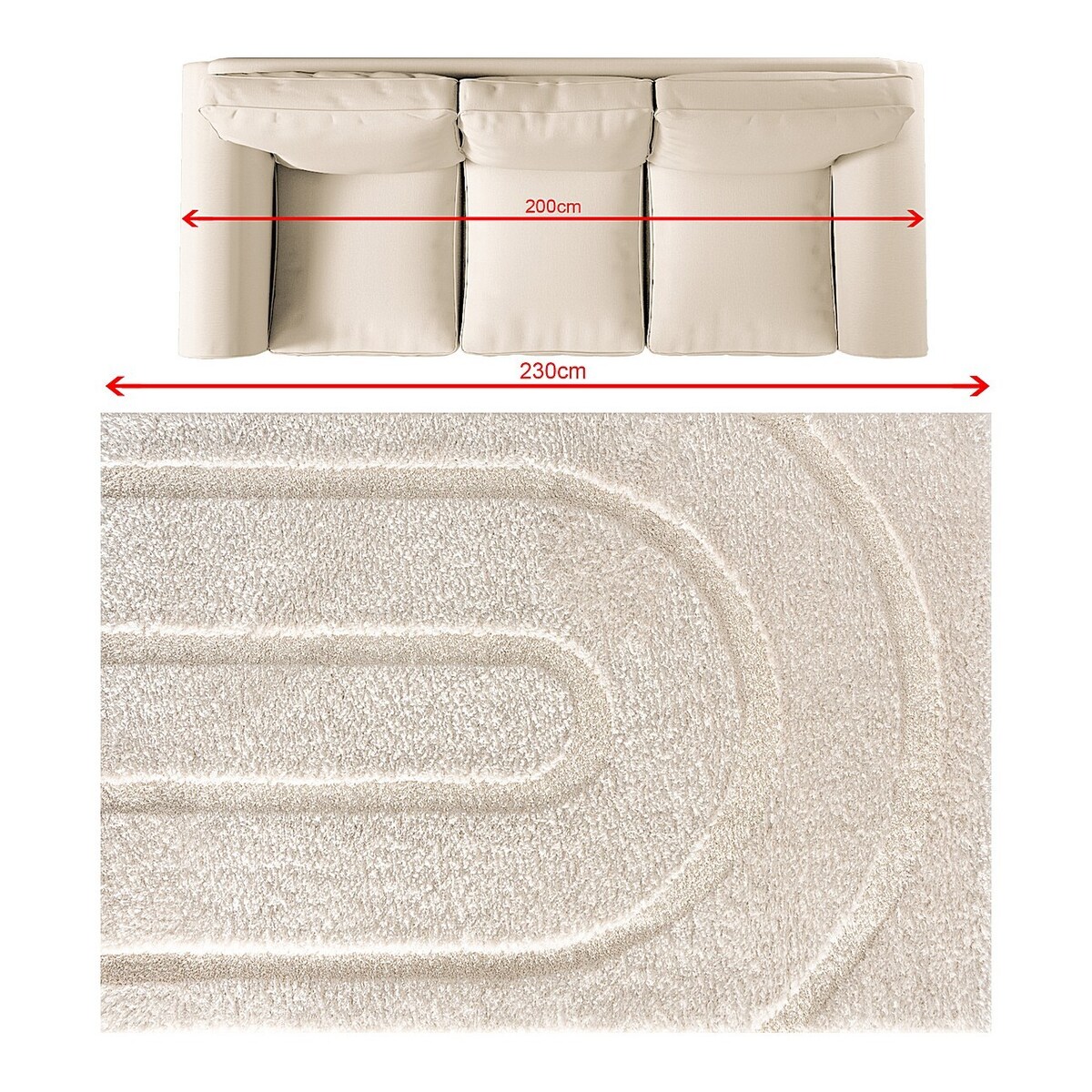 Dywan Oslo cream 160x230 cm, 160x230 cm