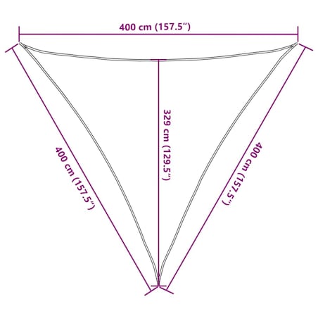 vidaXL Żagiel przeciwsłoneczny, 160 g/m², ciemnozielony, 4x4x4 m, HDPE