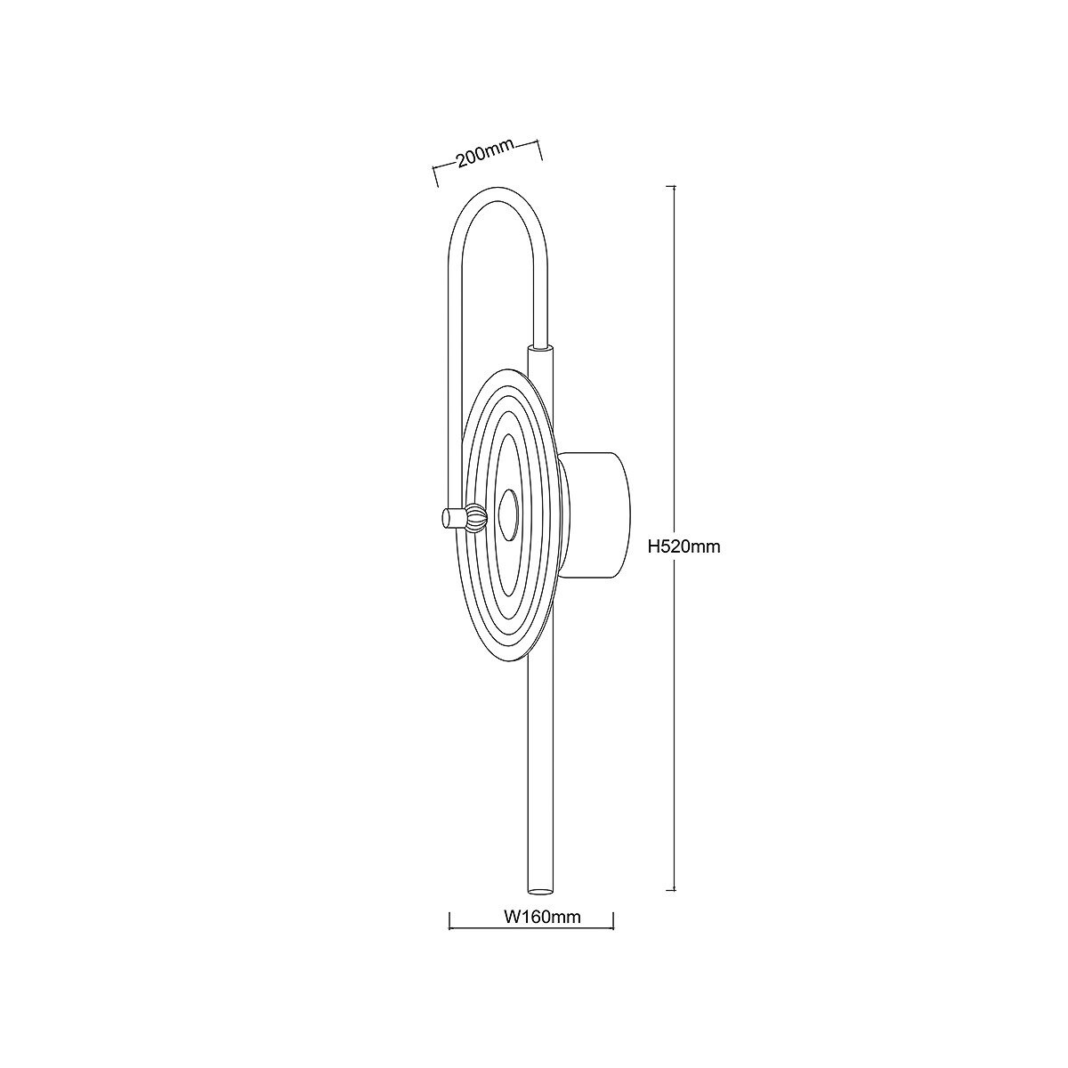 Kinkiet Light Prestige Plato bursztynowy LED CCT 3000K/4000K/6000K (regulowana) 1 szt.