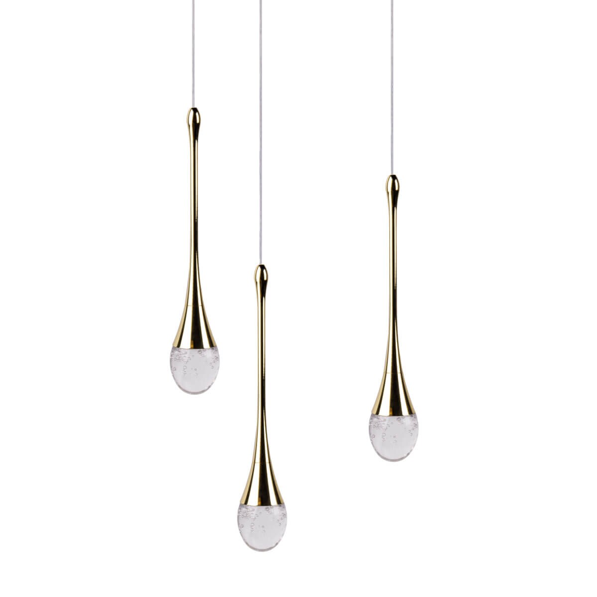Potrójna lampa wisząca DALMA AZ6010 Azzardo LED 28W 3000K przezroczysty złoty