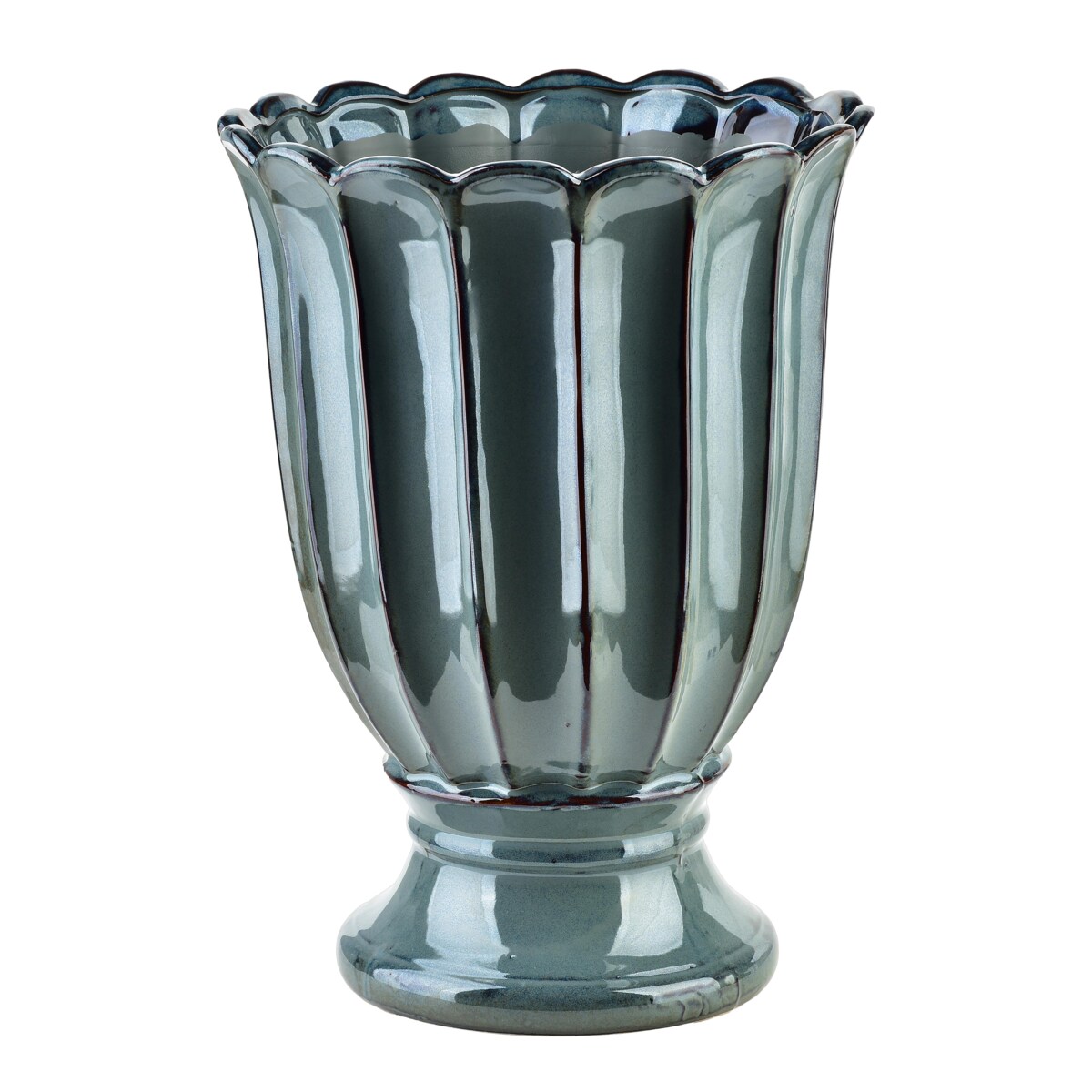 EVAM BLUE Wazon ceramiczny XL 23x23x32cm