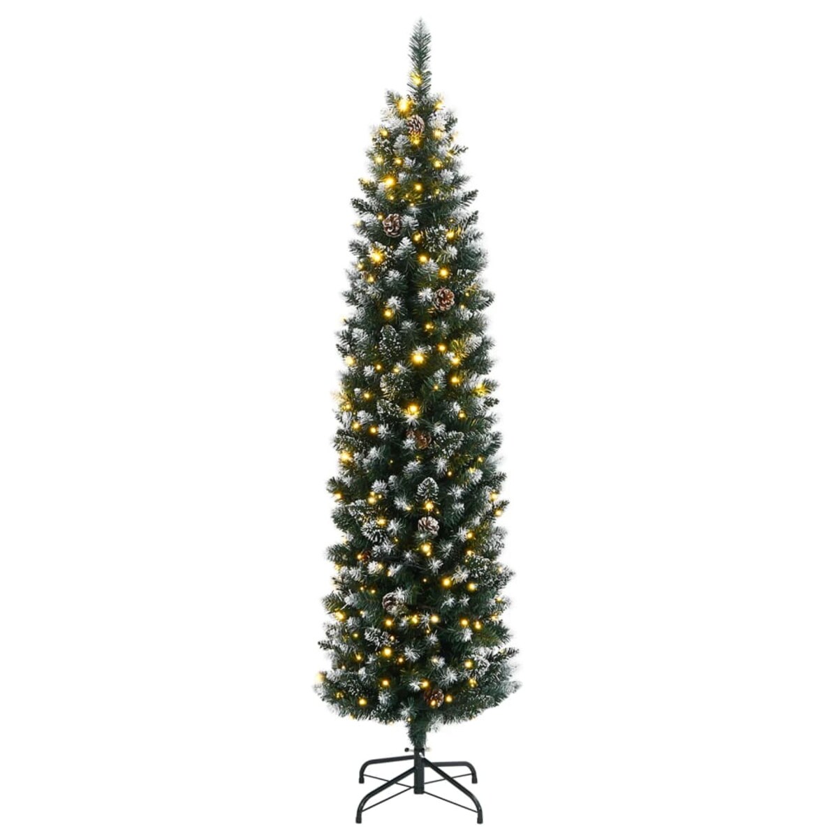 vidaXL Sztuczna, smukła choinka, 150 lampek LED, 150 cm
